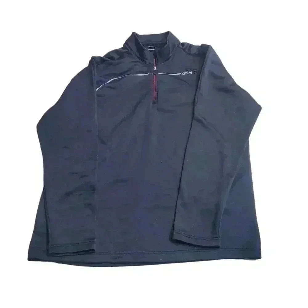Adidas Adizero XL Black 1/4 Zip Pullover Sweater